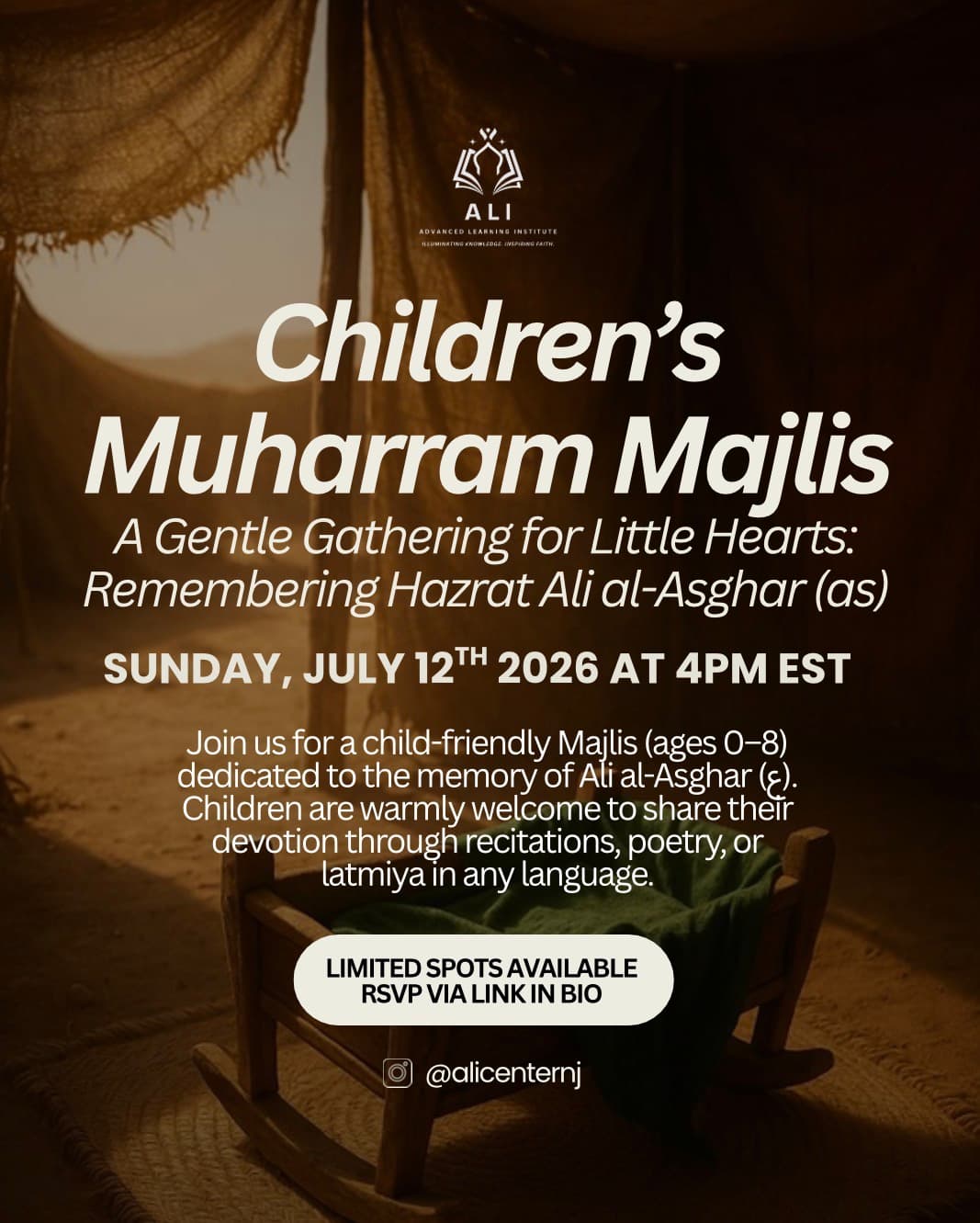 Children's Majlis for Imam Husain (a) event flyer
