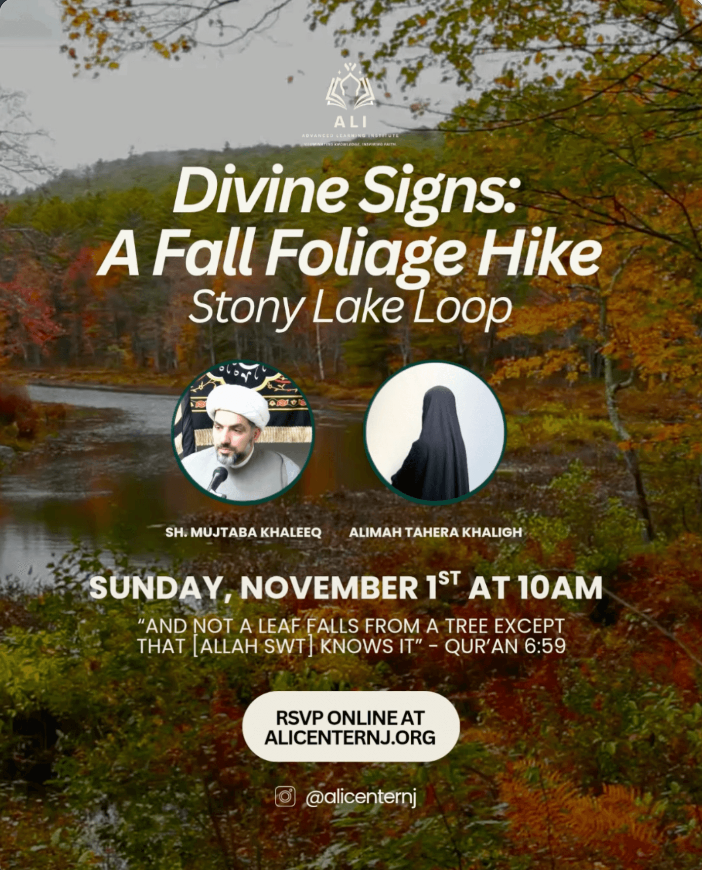 Divine Signs: Fall Foliage Hike event flyer